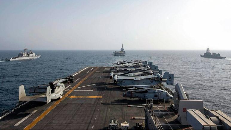 رزمایش دریایی مشترک آمریکا و امارات در خلیج فارس