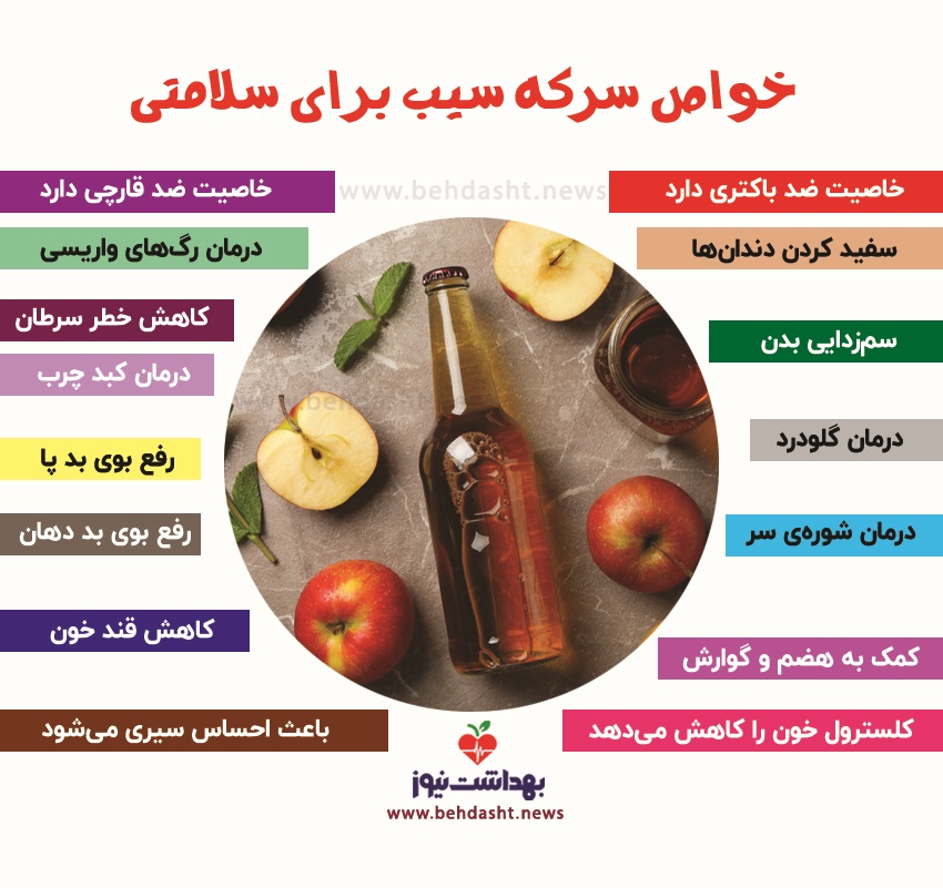 خواص سرکه سیب برای سلامتی