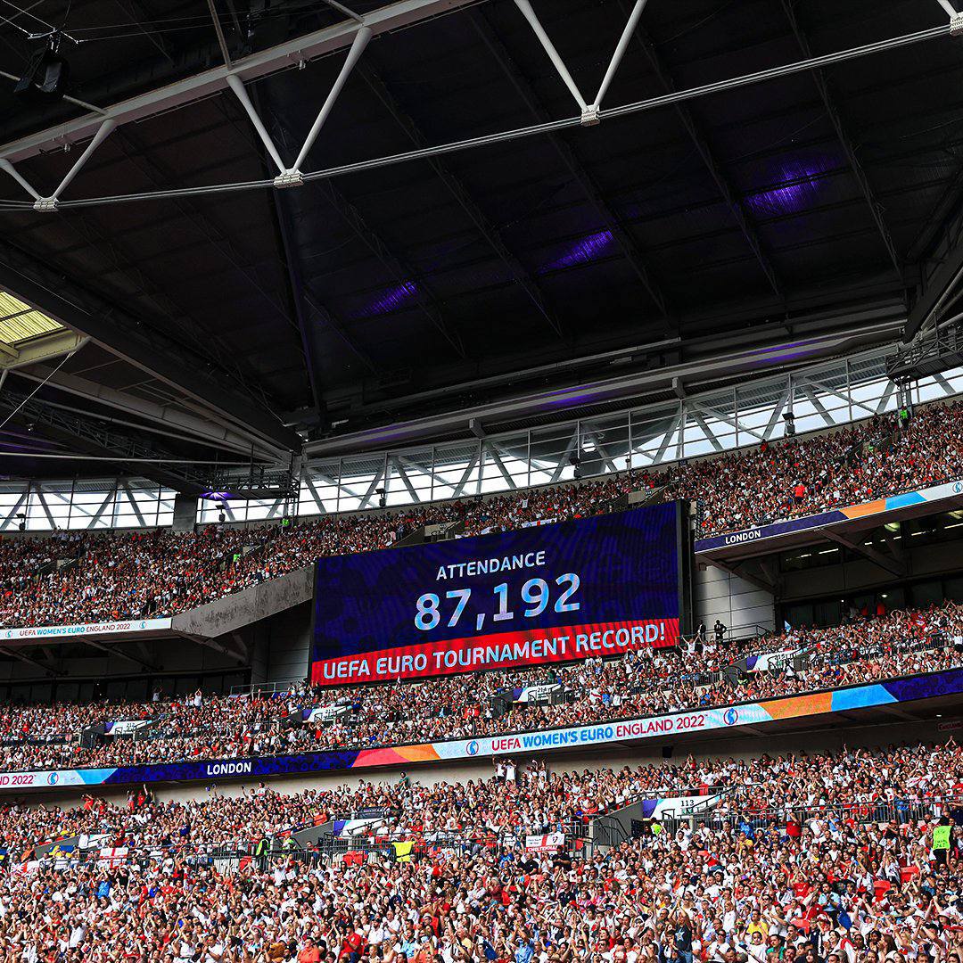 تیم زنان انگلیس فاتح یورو شد؛ رکورد تاریخی با ۸۷ هزار و ۹۱۲ تماشاگر