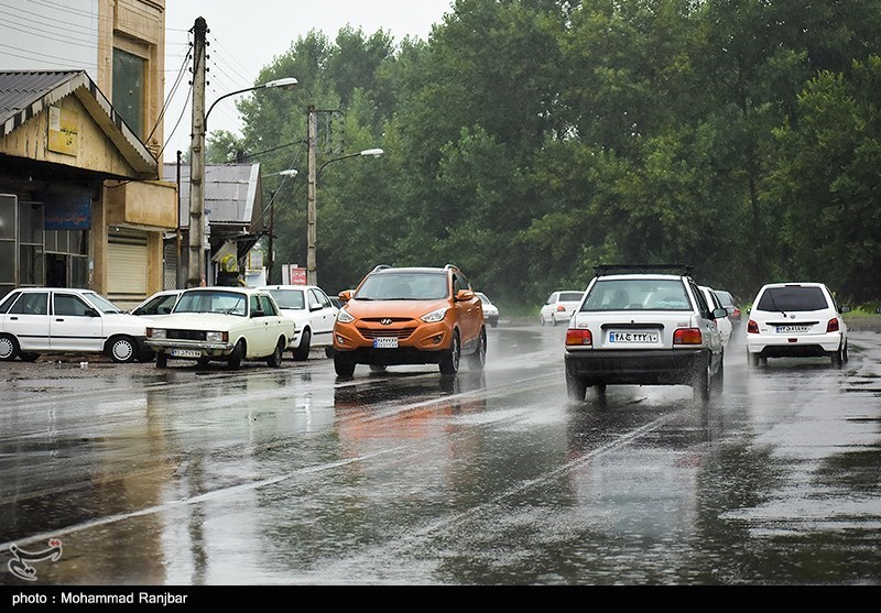 باران تابستانی در رشت/ گزارش تصویری