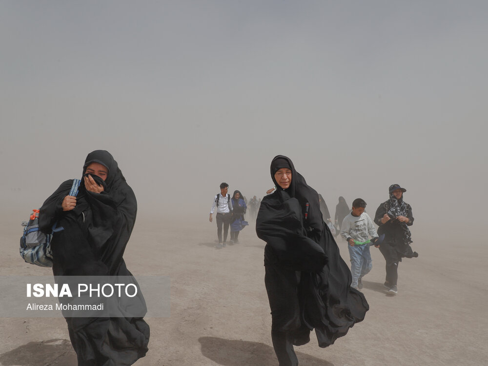 پیاده در غبار/ گزارش تصویری