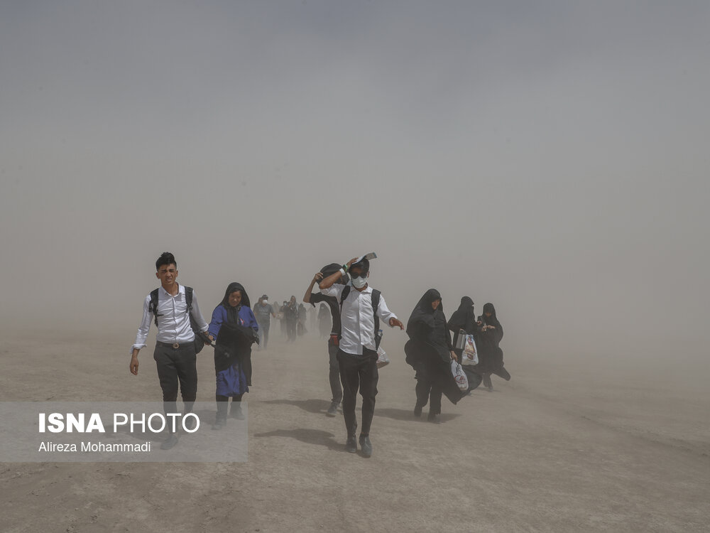 پیاده در غبار/ گزارش تصویری