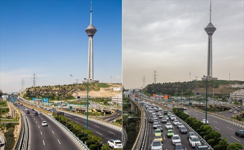 کیفیت هوای تهران با شاخص ۱۹۳ در آستانه شرایط بسیار ناسالم