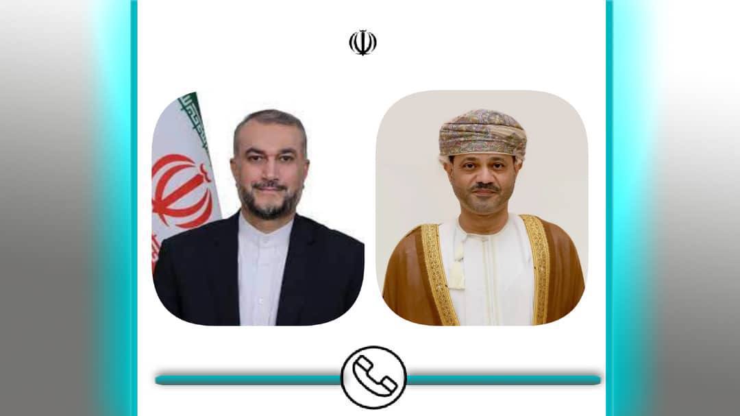 گفتگوی تلفنی وزرای امور خارجه جمهوری اسلامی ایران و عمان