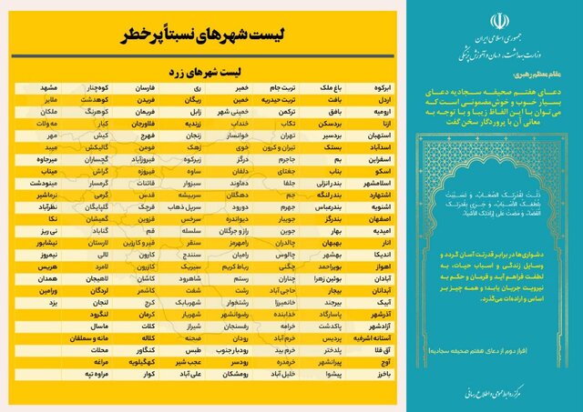 افزایش تعداد شهرهای قرمز و نارنجی کرونا