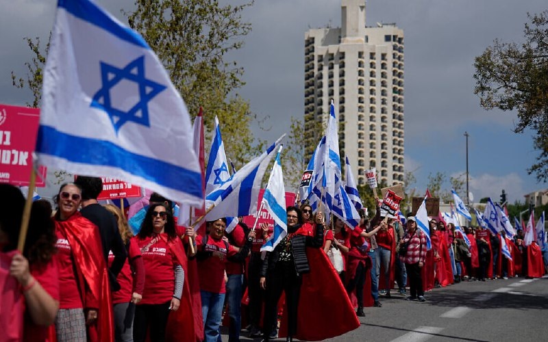 تظاهرات هزاران معترض اسرائیلی مقابل کنست
