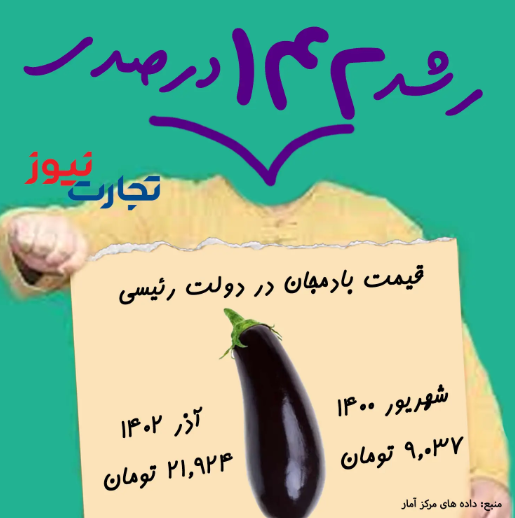 گرانی عجیب بادمجان در دولت سیزدهم