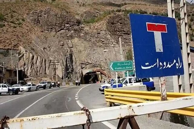 محور مرزن آباد به سمت تهران به علت ترافیک سنگین مسدود شد