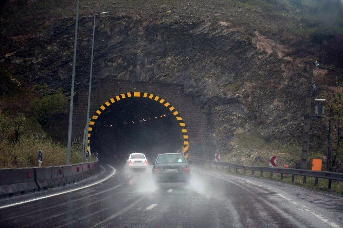 بارش باران در جاده‌های ایران؛
