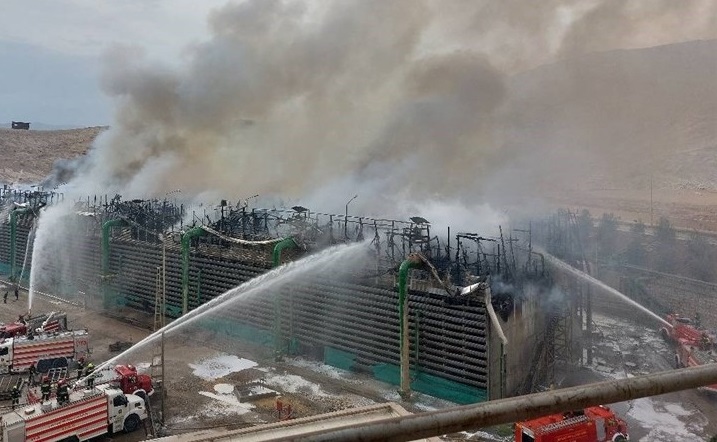 مهار آتش‌سوزی نیروگاه اصفهان؛ حادثه خسارت جانی نداشت