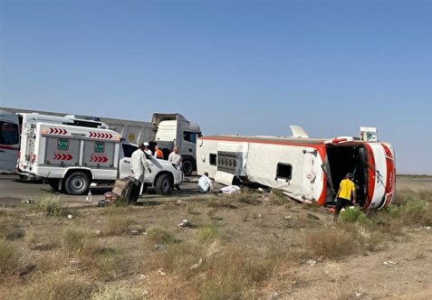 تصادف اتوبوس زائران عراقی در خراسان رضوی؛ افزایش فوتی‌ها به ۵ نفر