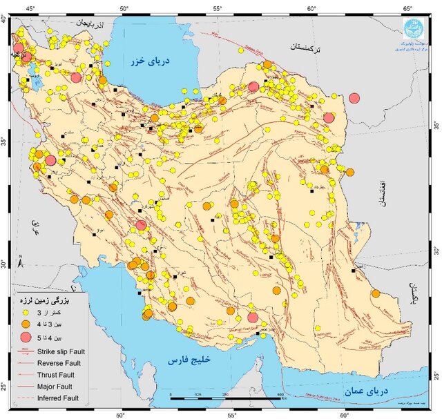 ایران در خرداد ۶۰۰ بار لرزید