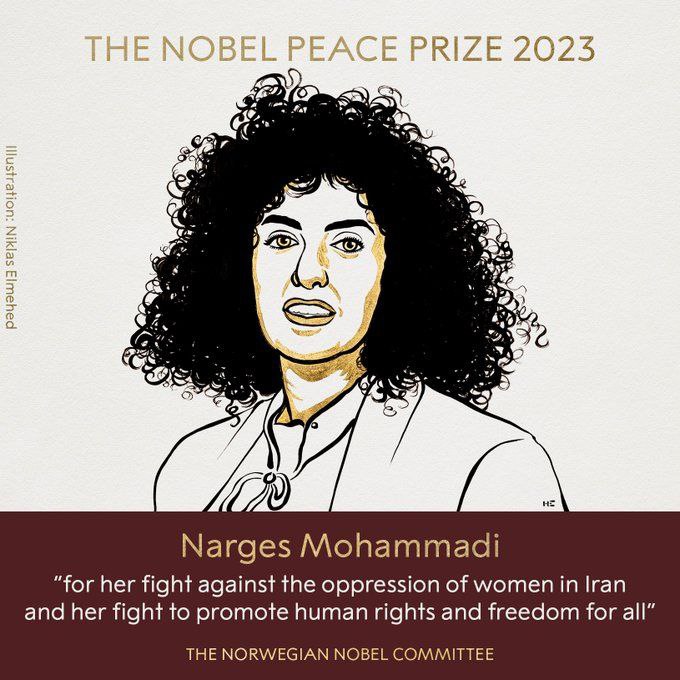 «نرگس محمدی» برنده جایزه صلح نوبل شد