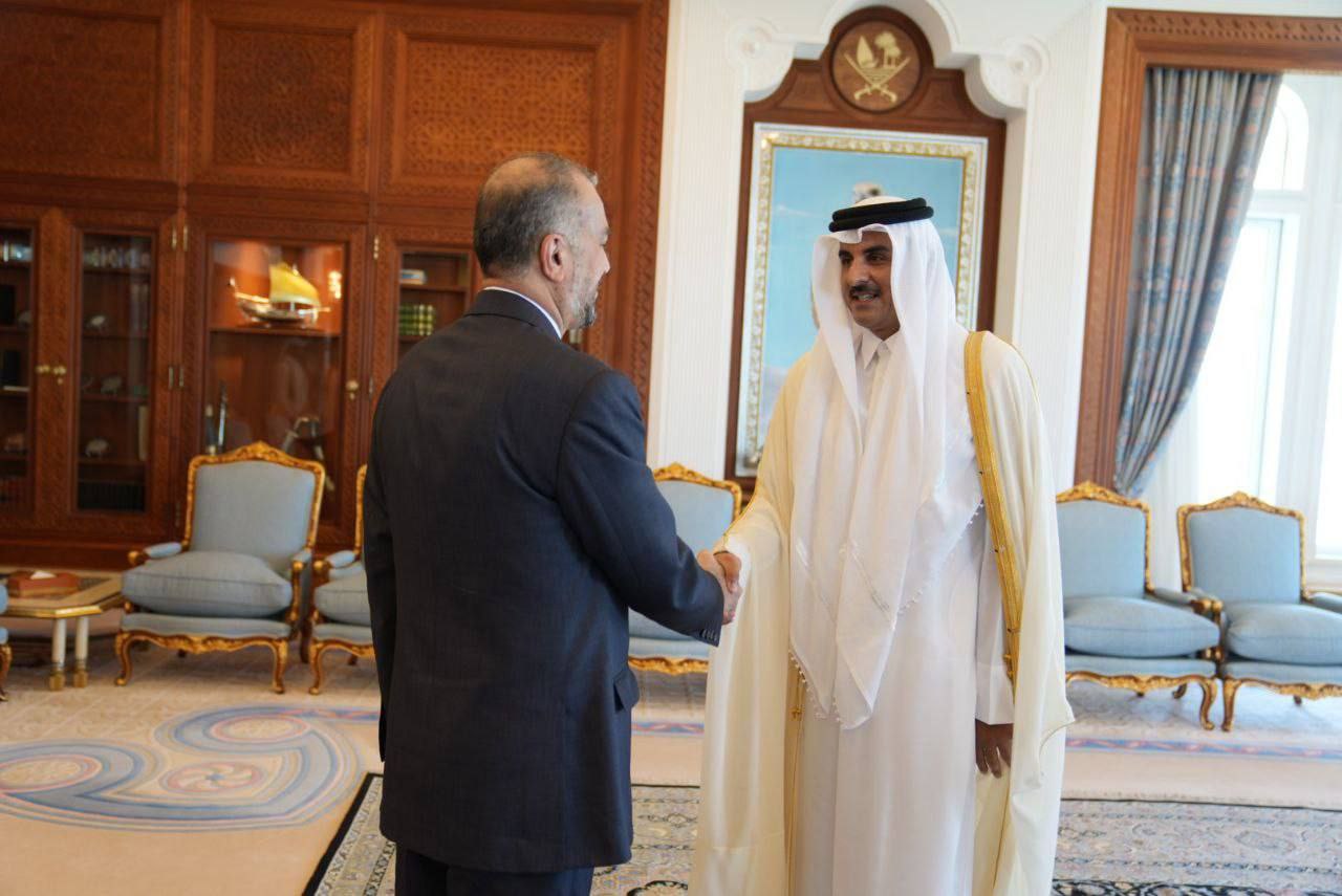 رایزنی وزیرخارجه ایران با امیر قطر