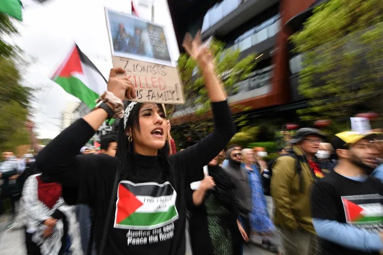 لحظه به لحظه با «طوفان الاقصی»؛ حامیان فلسطین در خیابان‌های نیوزیلند و استرالیا