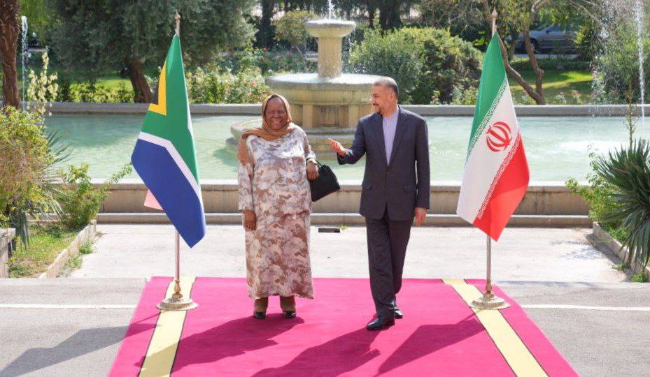استقبال امیرعبداللهیان از وزیر خارجه آفریقای جنوبی