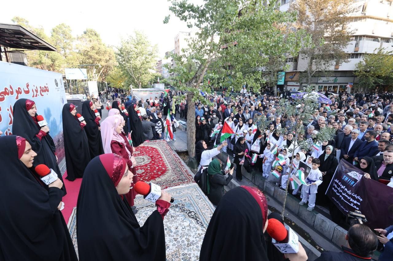 تجمع در شهرهای ایران در حمایت از غزه