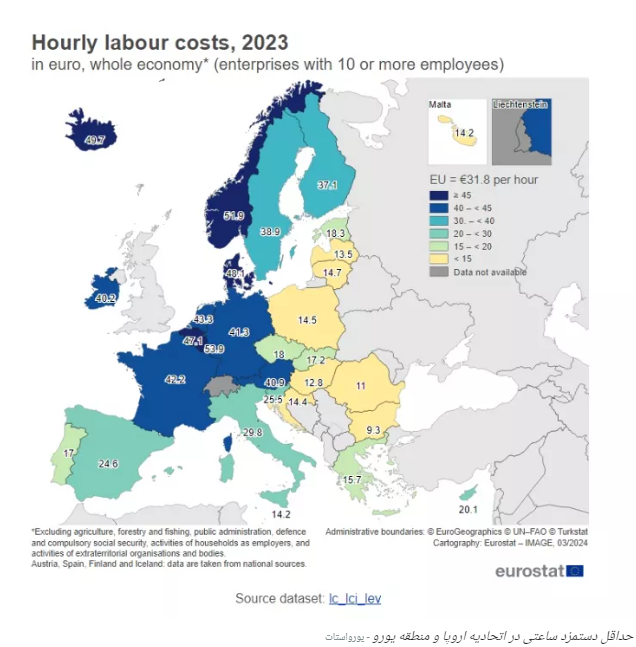 افزایش دستمزد در اتحادیه اروپا؛ حقوق ساعتی کدام کشورها بالاتر است؟