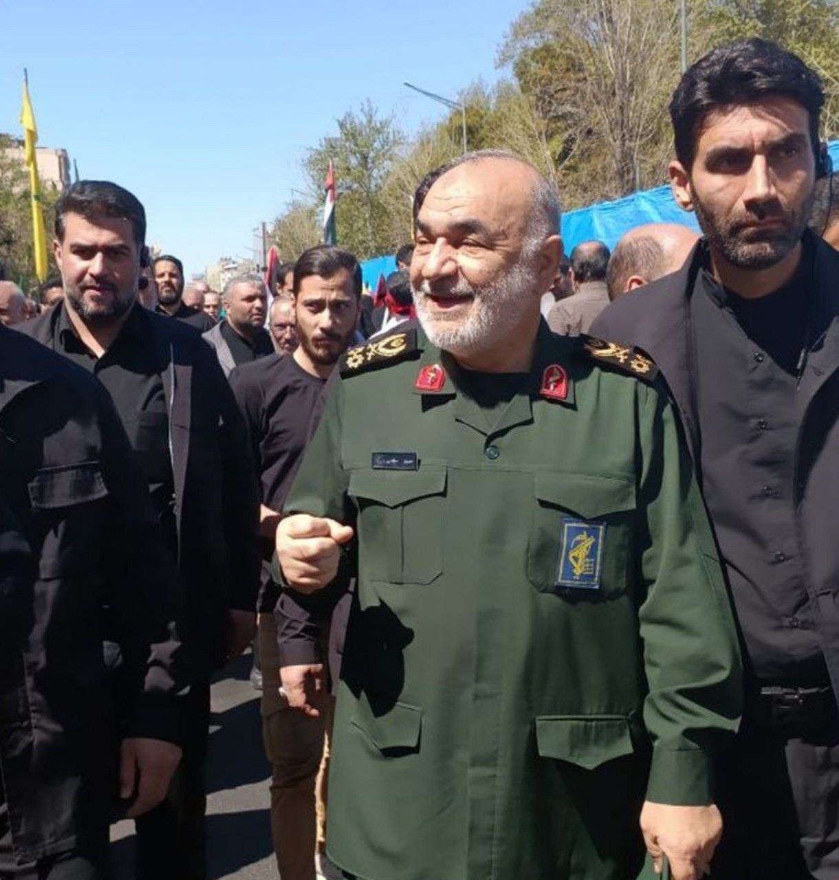 حضور رئیسی و روحانی در راهپیمایی روز قدس +عکس