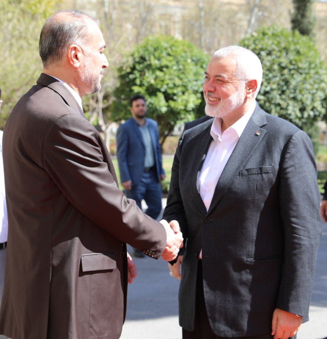 استقبال وزیرخارجه از «هنیه» در تهران