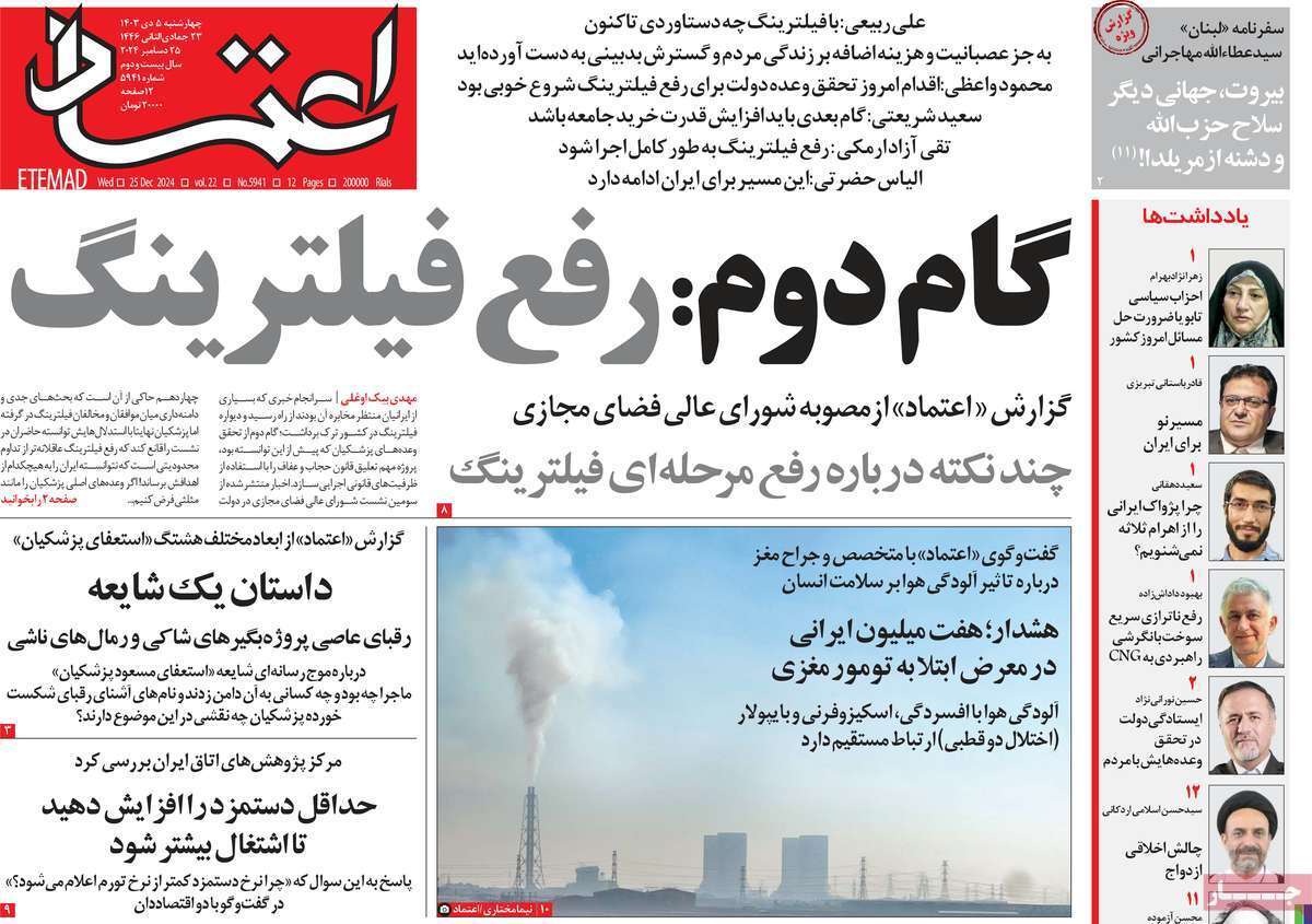 دیوار فیلترینگ ترک برداشت
