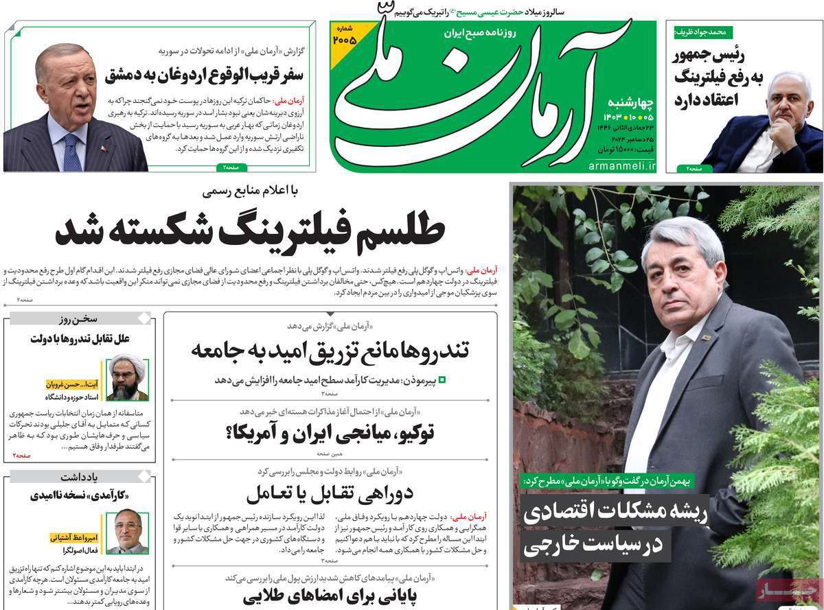 دیوار فیلترینگ ترک برداشت