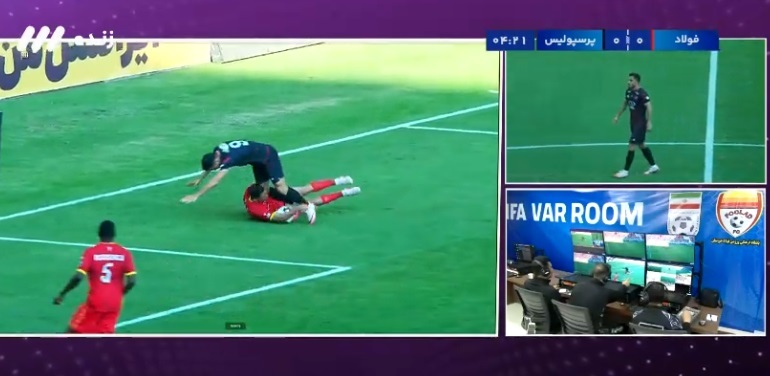 گزارش زنده: فولاد ۰ - ۰ پرسپولیس/ مشکوک به پنالتی و VAR!