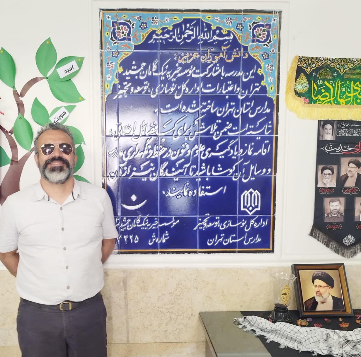 بازدید مدیر عامل موسسه خیریه نیک گامان جمشید از مدرسه‌ی ۱۵ کلاسه‌ی نوساز در شهرستان قرچک