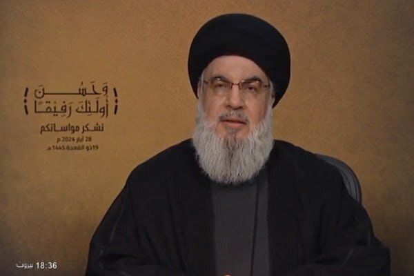 نصرالله: حکومت وحشی اسرائیل هیچ آینده‌ای ندارد