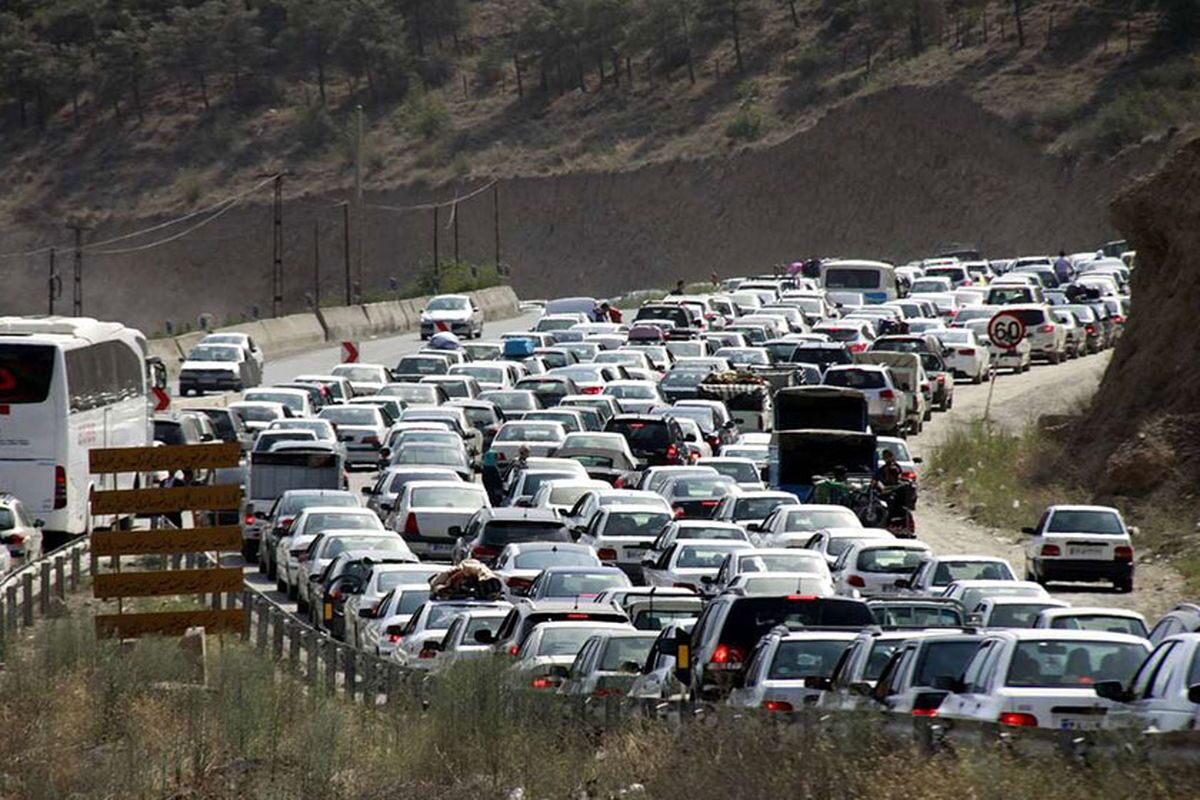 ترافیک پرحجم در جاده‌های چالوس و هراز