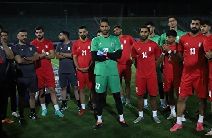 تمرین تیم ملی در ورزشگاه فولادشهر برگزار شد