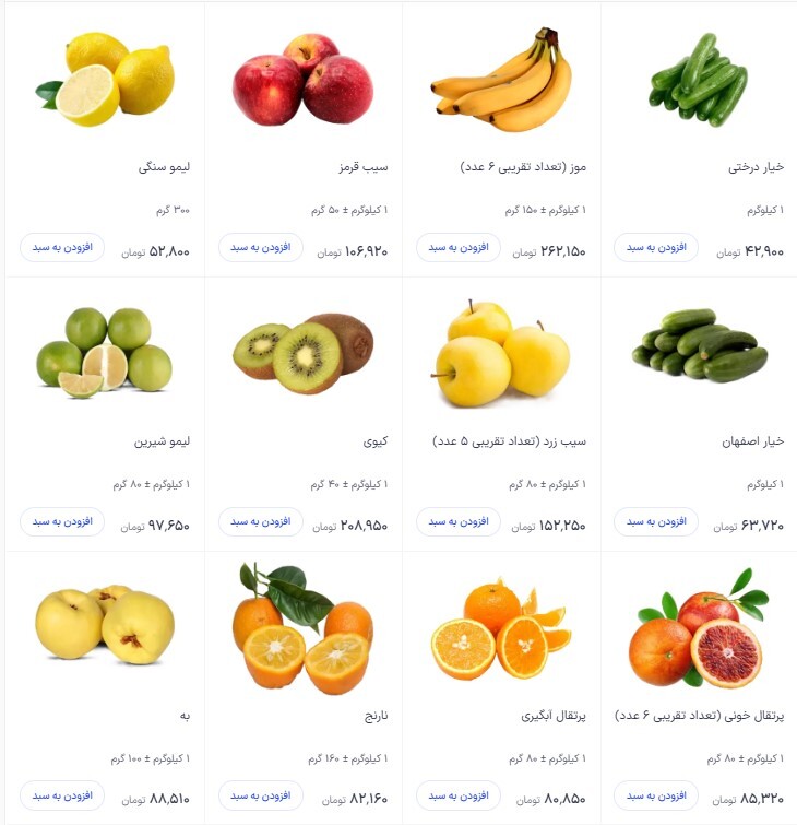 گرانی میوه در ایران؛ موز ۲۶۲ هزار تومان
