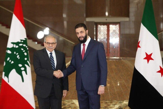 دیدار احمد الشرع و نخست‌وزیر لبنان درمورد کنترل مرز‌ها