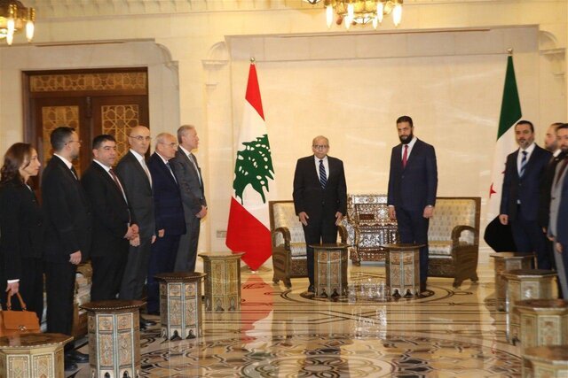 دیدار احمد الشرع و نخست‌وزیر لبنان درمورد کنترل مرز‌ها