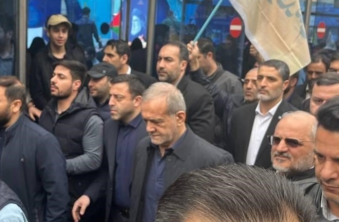 حضور رئیس‌جمهور در راهپیمایی روز قدس