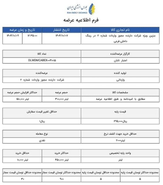 قیمت پایه بنزین سوپر وارداتی افزایش یافت/ رشد ۳۷۰۰ تومانی