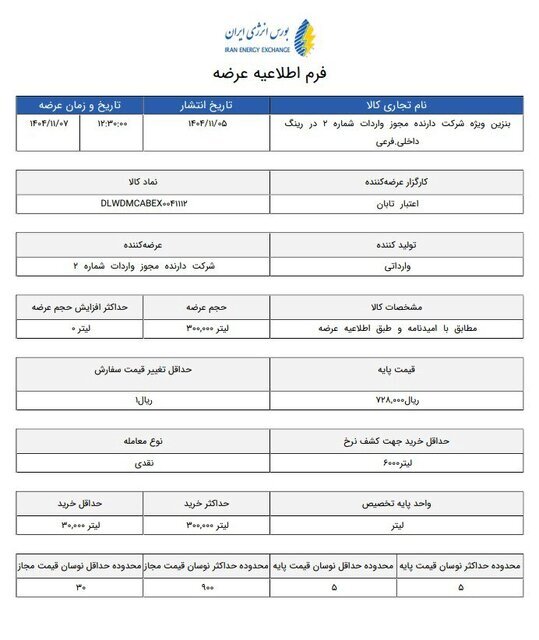 قیمت بنزین سوپر تغییر کرد +جدول