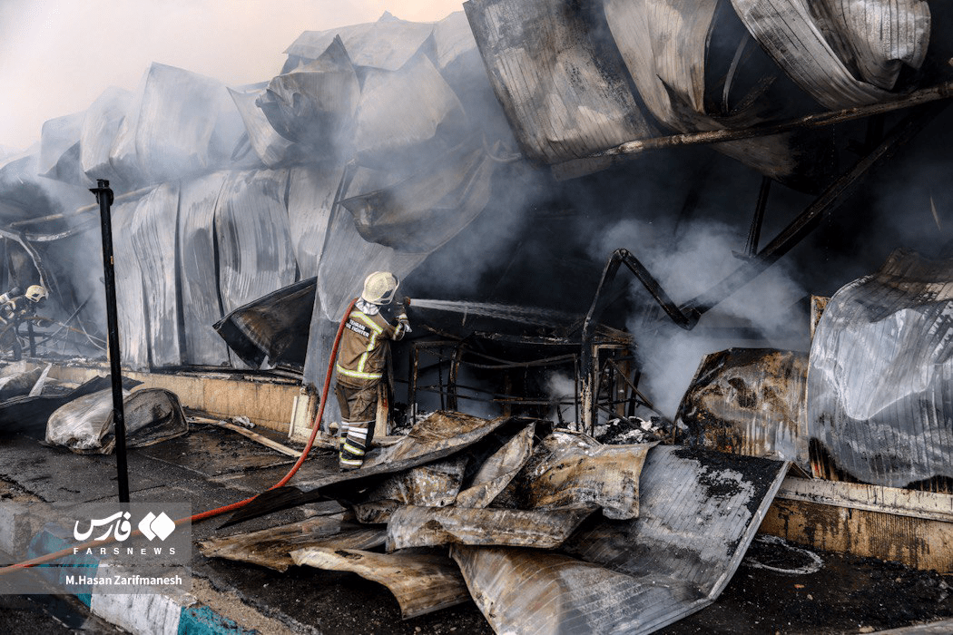 حریق بازار جنت آباد مهار شد +عکس حریق بازار جنت آباد مهار شد +عکس