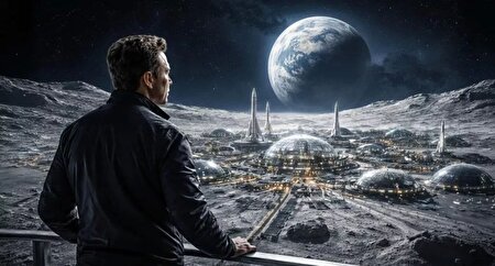 ایلان ماسک به‌جای مریخ روی ماه شهر می‌سازد!