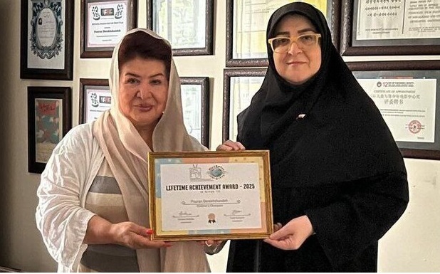 دیدار سخنگوی دولت با پوران درخشنده