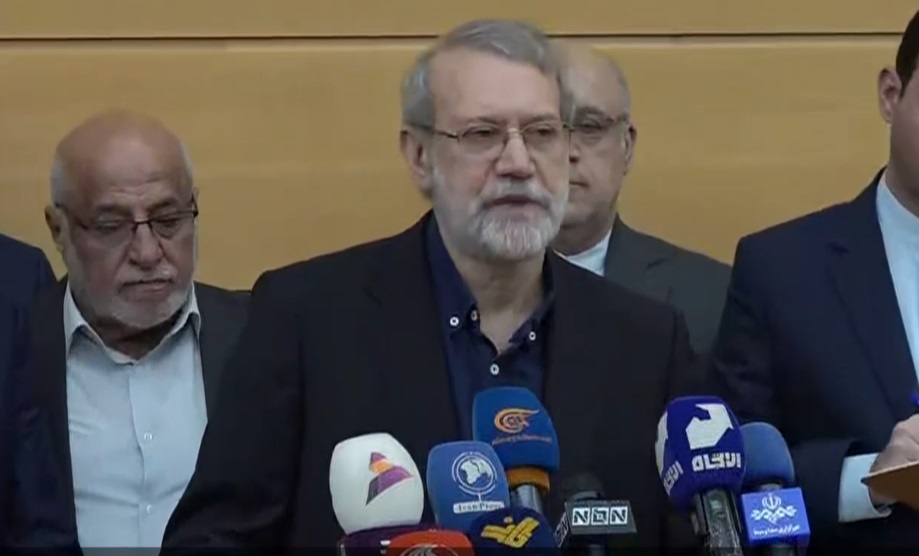 حضور لاریجانی در مراسم یادبود شهدای مقاومت در لبنان