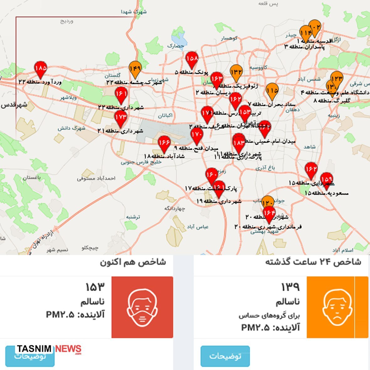 وضعیت هوای پایتخت قرمز شد وضعیت هوای پایتخت قرمز شد
